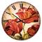 Designart 'Three Poppies Flower Traditional Wall Clock